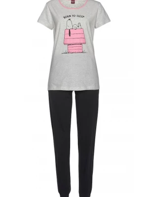 Foto van product PEANUTS Pyjama grijs / pink / zwart