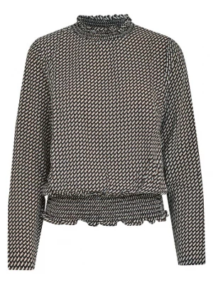Foto van product Peppercorn Blouse 'Giada' lichtbruin / zwart / wit
