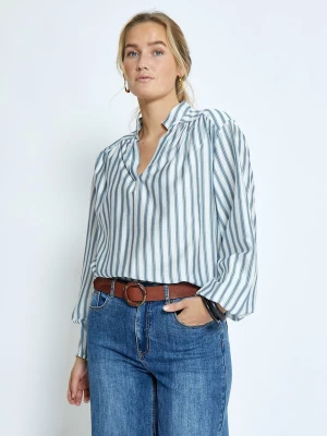 Foto van product Peppercorn Blouse 'Giril' saffier / zwart / wit