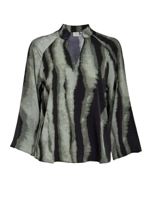 Foto van product Peppercorn Blouse 'Jeanne' olijfgroen / pastelgroen / zwart