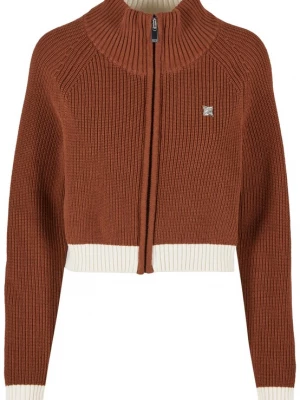 Foto van product Pequs Gebreid vest bruin / wit