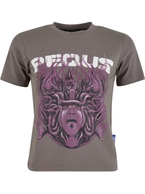 Foto van product Pequs Shirt 'Medusa' grijs / lila / wit