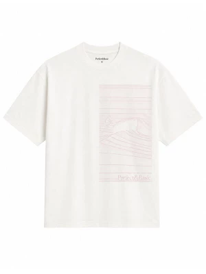 Foto van product Perfect&Basic Tricot 'Oversize Unisex - Wave Flock Tee' pastelroze