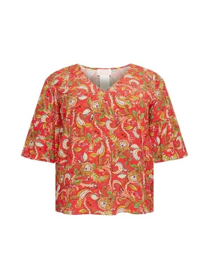 Foto van product Persona by Marina Rinaldi Blouse 'BALTICO' honing / groen / lila / knalrood / wit