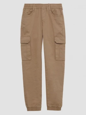 Foto van product Pete cargo broek / regular fit / mid rise / rechte pijp / elastische tailleband s.Oliver bruin