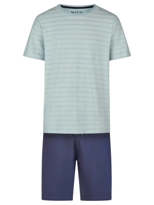Foto van product Phil & Co. Berlin Pyjama kort ' Classic ' blauw / lichtgroen