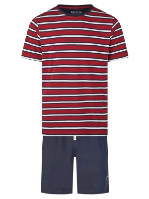 Foto van product Phil & Co. Berlin Pyjama kort ' Classics ' donkerblauw / rood / wit