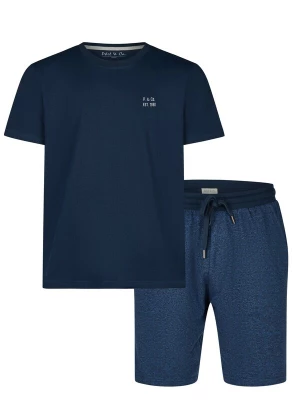 Foto van product Phil & Co. Berlin Pyjama kort 'Essential' donkerblauw