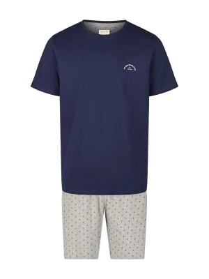 Foto van product Phil & Co. Berlin Pyjama kort 'Lounge Dreams' navy / grijs gemêleerd