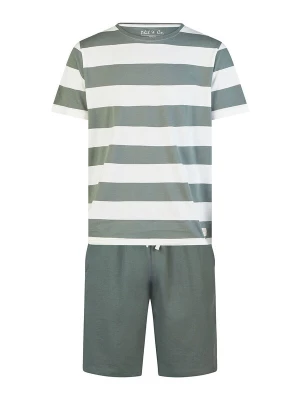 Foto van product Phil & Co. Berlin Pyjama kort ' Monday ' groen / kaki / wit