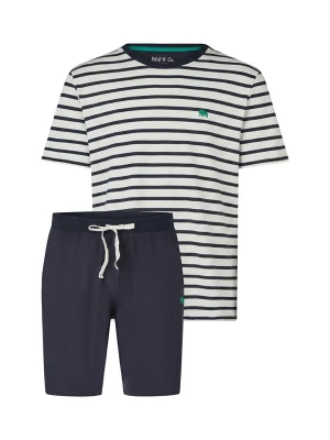 Foto van product Phil & Co. Berlin Pyjama kort 'Phil & Co. Berlin Men's Shorty Set – Cotton Pyjamas with Fashionable Print & Colour Gradient, Spring / Summer, S–' offwhite