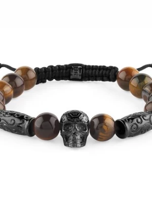 Foto van product Philipp Plein Jewellery Armband 'Elite' donkerbruin / antraciet