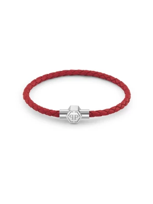 Foto van product Philipp Plein Jewellery Armband 'Plein Tag' rood / zilver