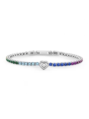 Foto van product Philipp Plein Jewellery Armband 'Plein Tennis Royal' blauw / groen / lila / zilver