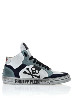 Foto van product Philipp Plein Sneakers hoog 'Retrokickz' navy / smoky blue / zwart / offwhite