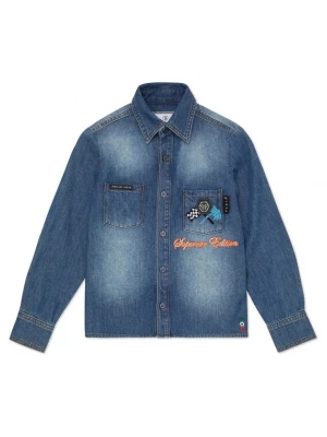 Foto van product Philipp Plein Tussenjas 'Racing' donkerblauw