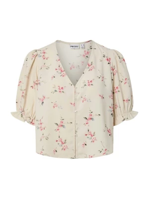 Foto van product PIECES Blouse 'PCBOSELLA' sand / lichtblauw / olijfgroen / rosa