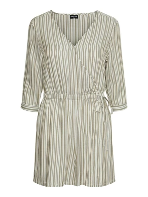 Foto van product PIECES Jumpsuit 'ALVINA' olijfgroen / wit