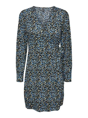 Foto van product PIECES Jurk 'Nya' beige / lichtblauw / zwart