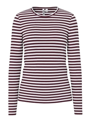 Foto van product PIECES Shirt 'PCLaya' wijnrood / wit