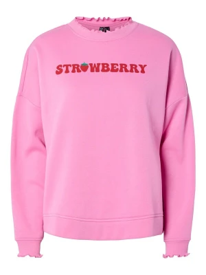 Foto van product PIECES Sweatshirt 'PCMaliah' smaragd / lichtroze / robijnrood