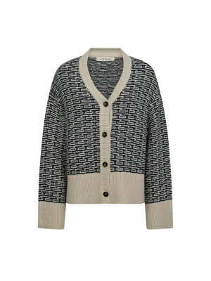 Foto van product Pieszak Gebreid vest 'Talia' crème / donkerblauw