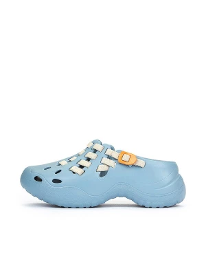 Foto van product PIKOLINOS Clogs 'Romana' lichtblauw / oranje / wit