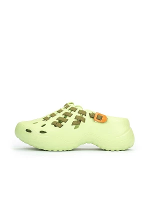Foto van product PIKOLINOS Clogs 'Romana' olijfgroen / pastelgroen / oranje