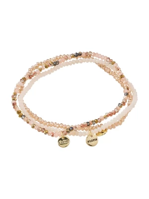 Foto van product Pilgrim Armband 'Indigo' crème / cappuccino / goud / oudroze