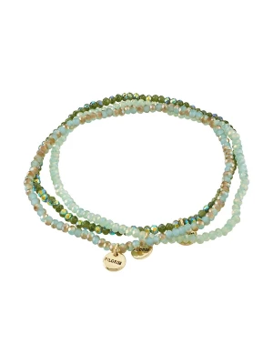 Foto van product Pilgrim Armband 'Indigo' turquoise / goud / groen / mintgroen