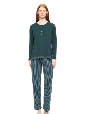 Foto van product Pink Label Pyjama 'PYJAMA GREEN FOREST STRIPES' groen