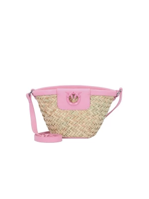 Foto van product PINKO Handtas 'Love Summer Bucket Rafia + Vitello Seta' pink