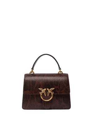 Foto van product PINKO Handtas 'PINKO LOVE ONE TOP HANDLE MINI ROCK LIGHT PYTON PRINT BORSA' bruin