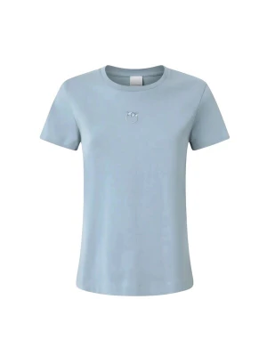 Foto van product PINKO Shirt 'BUSSOLOTTO T-SHIRT JERSEY PATCH EFFETTO RICAMO' lichtblauw