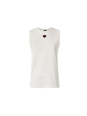 Foto van product PINKO Top 'PINKO CASIMIRO CANOTTA JERSEY DI COTONE CON RICAMO canotta' wit