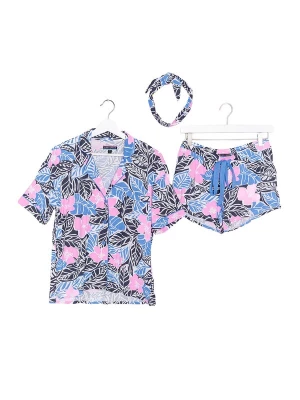 Foto van product PJ Salvage Pyjama 'Bali Bound' blauw / rosa / zwart