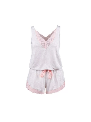 Foto van product PJ Salvage Pyjama 'Love & Lace Romper' lichtgrijs / rosa