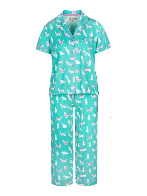 Foto van product PJ Salvage Pyjama 'Whimsy Sets' turquoise / pink / wit