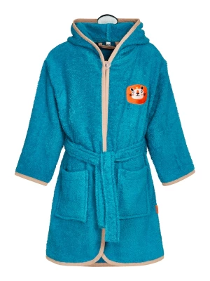 Foto van product PLAYSHOES Badjas 'Dschungel' beige / cyaan blauw / oranje