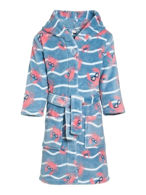 Foto van product PLAYSHOES Badjas 'Krebs' blauw / zalm roze / wit