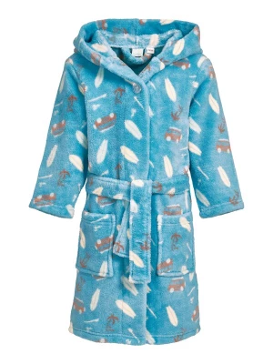 Foto van product PLAYSHOES Badjas turquoise / donkeroranje / wit