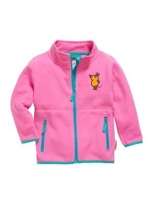 Foto van product PLAYSHOES Fleece jas 'DIE MAUS' hemelsblauw / bruin / lichtoranje / pink