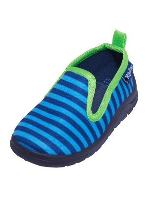 Foto van product PLAYSHOES Huisschoenen 'Ringel' marine / hemelsblauw / limoen