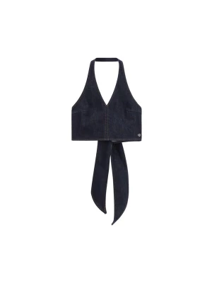Foto van product PLEASE Top 'PLEASE CANOTTA canotta' blauw denim