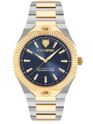 Foto van product Plein Sport Analoog horloge 'METRONAUT 42 MM' blauw / goud / zilver