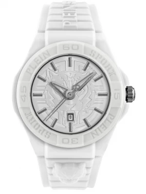 Foto van product Plein Sport Analoog horloge 'New Fearless' zilvergrijs / wit