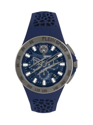 Foto van product Plein Sport Analoog horloge 'Thunderstorm' navy / zilver / wit