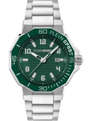 Foto van product Plein Sport Analoog horloge 'Titan 3H' donkergroen / zilver / wit