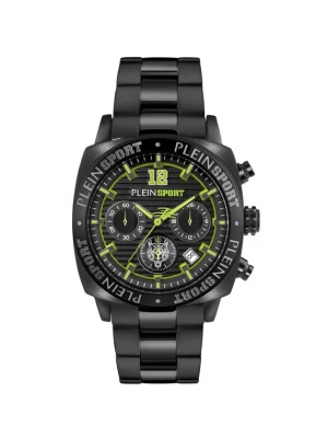 Foto van product Plein Sport Analoog horloge 'Wildcat' grijs / lichtgroen / zwart / wit