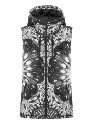 Foto van product Plein Sport Bodywarmer 'Optical Flower' zwart / wit
